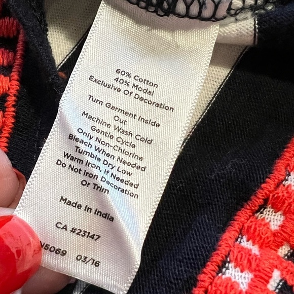 NWT Talbots Small Petite Stripe Skirt w/ Crochet Detail - Picture 8 of 9